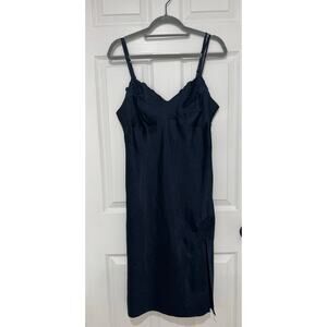 Marks & Spencer Navy Chemise Nightie Nightgown Teddy Dress Lingerie UK 14  US 10